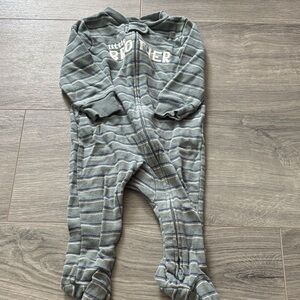 Striped Gray 'Little Brother' Footie